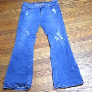 HINT Destroyed Distressed Boyfriend Jeans Juniors Size 11